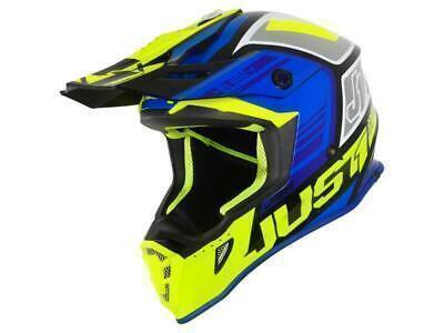 Шлем (кроссовый) JUST1 J38 BLADE blue/Hi-Vis yellow/black