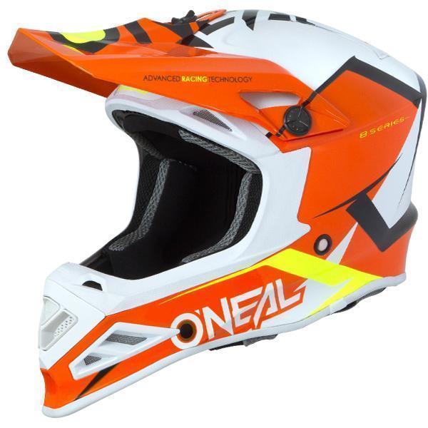 Шлем кросс ONEAL 8SERIES BLIZZARD orange/white
